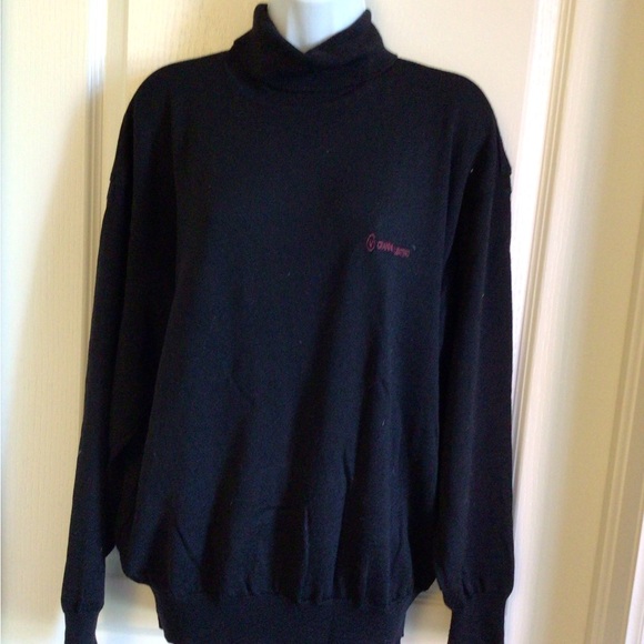Men’s vintage Gianni Valentino turtleneck wool sweather in black size XL - Picture 2 of 6